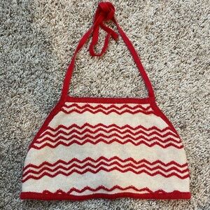 Anthropologie crochet halter top